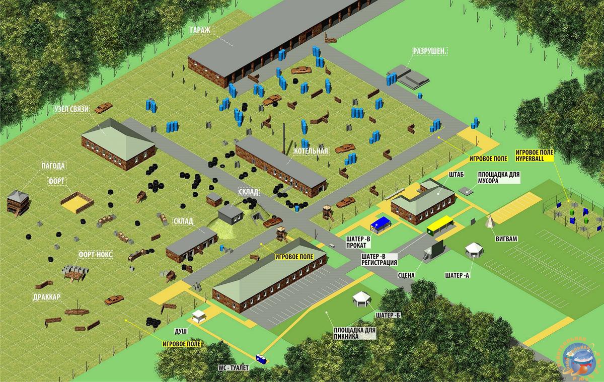 Проект пейнтбольной площадки